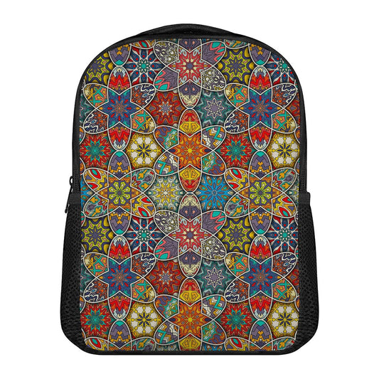 Mandala Star Bohemian Pattern Print Casual Backpack