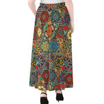 Mandala Star Bohemian Pattern Print Chiffon Maxi Skirt