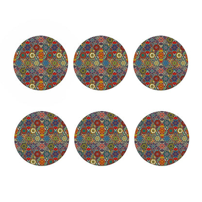 Mandala Star Bohemian Pattern Print Coaster Set