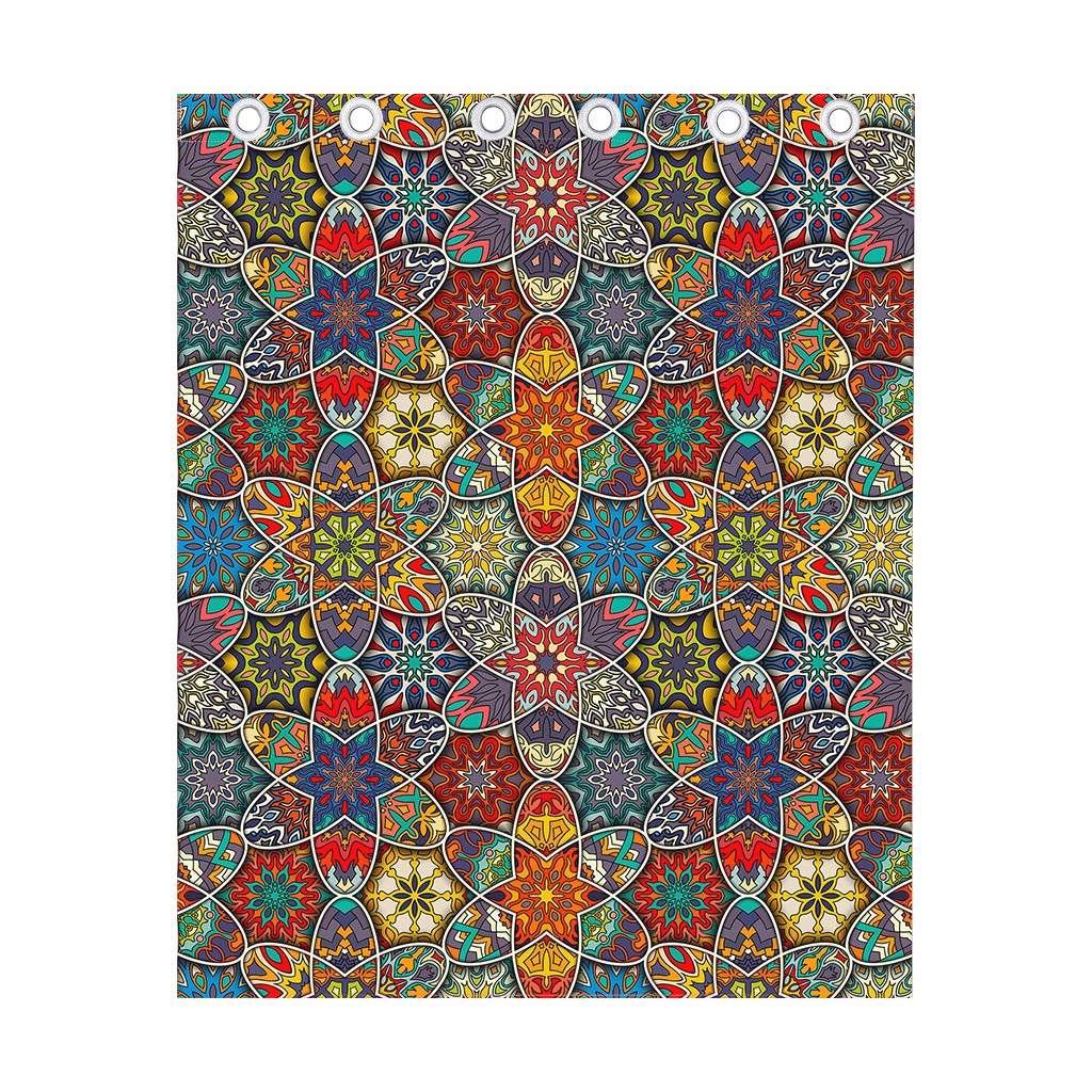 Mandala Star Bohemian Pattern Print Curtain