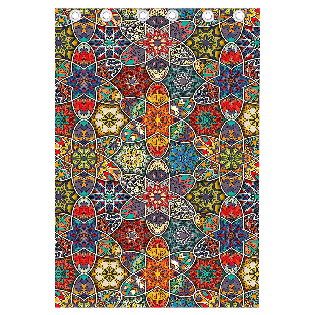 Mandala Star Bohemian Pattern Print Curtain