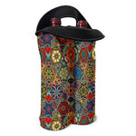 Mandala Star Bohemian Pattern Print Double Neoprene Wine Tote