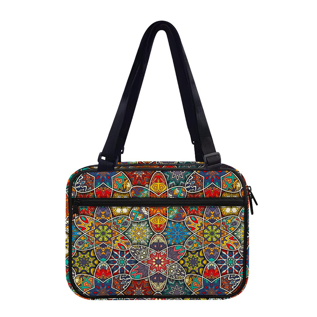 Mandala Star Bohemian Pattern Print Double Strap Bible Bag