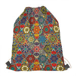 Mandala Star Bohemian Pattern Print Drawstring Bag