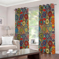 Mandala Star Bohemian Pattern Print Extra Wide Grommet Curtains