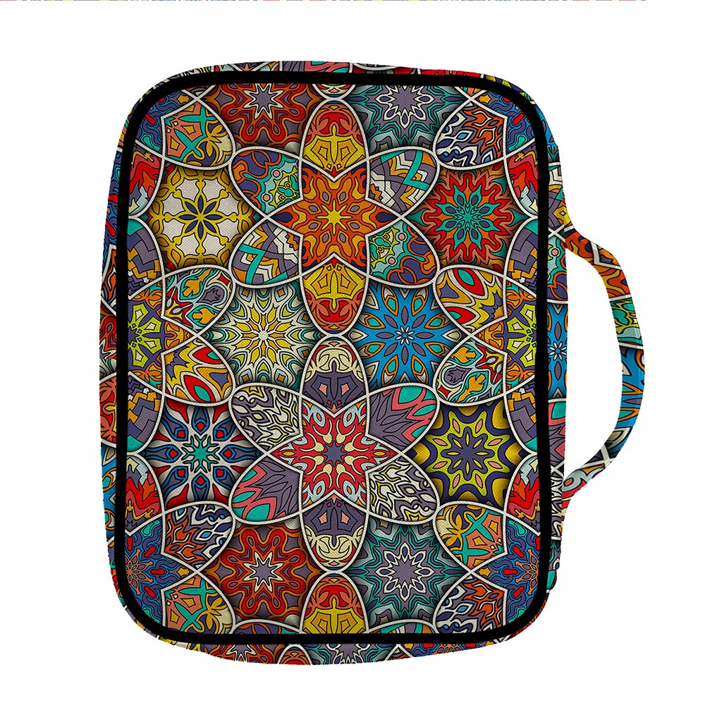 Mandala Star Bohemian Pattern Print Front Pocket Bible Bag