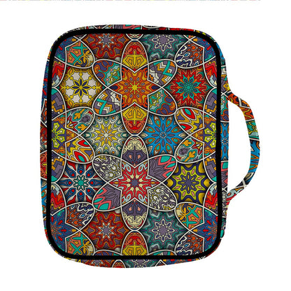 Mandala Star Bohemian Pattern Print Front Pocket Bible Bag