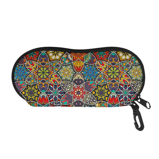 Mandala Star Bohemian Pattern Print Glasses Case