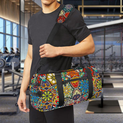 Mandala Star Bohemian Pattern Print Gym Bag