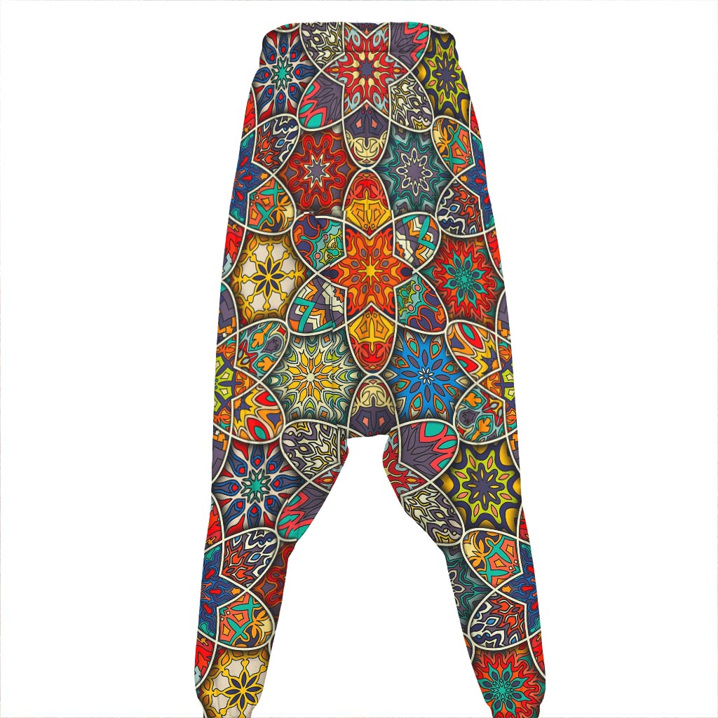 Mandala Star Bohemian Pattern Print Hammer Pants