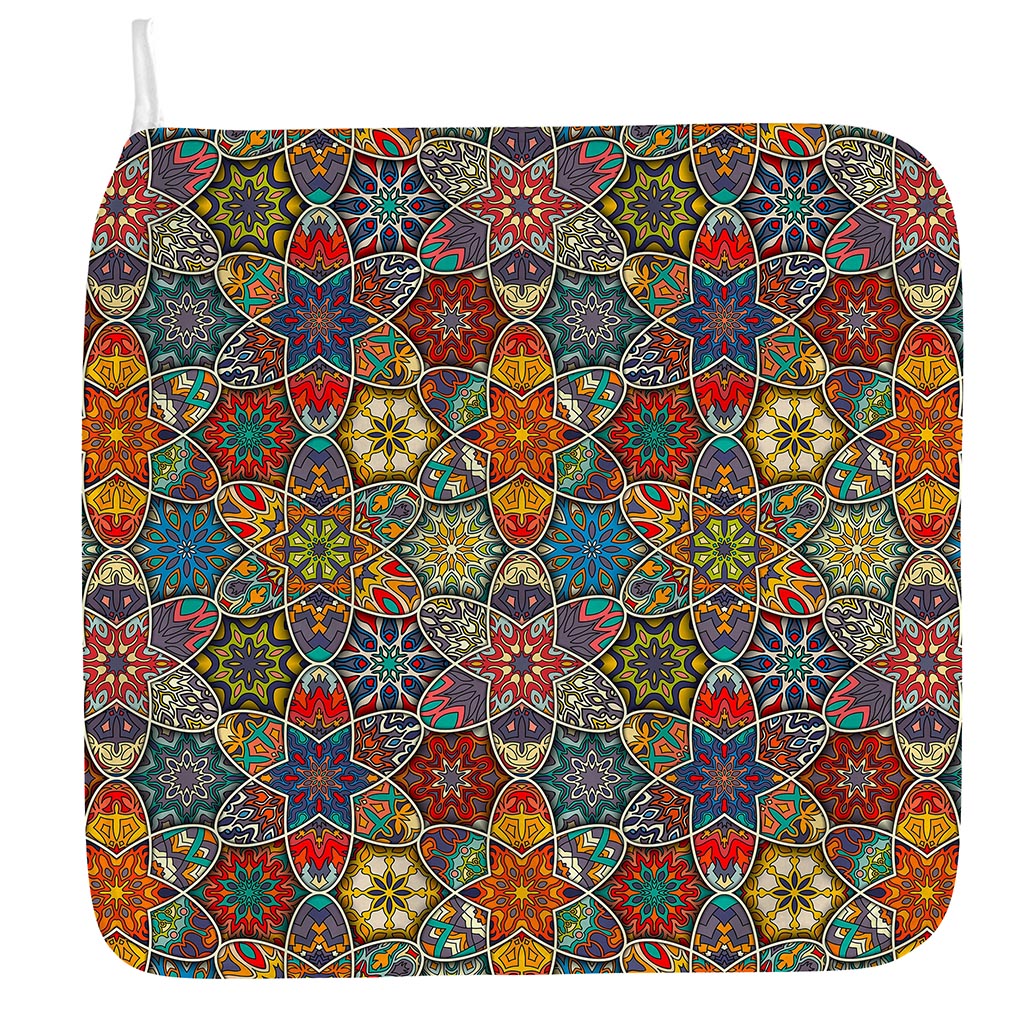 Mandala Star Bohemian Pattern Print Hand Towel