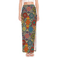 Mandala Star Bohemian Pattern Print High Slit Maxi Skirt