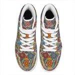 Mandala Star Bohemian Pattern Print High Top Leather Sneakers