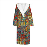 Mandala Star Bohemian Pattern Print Hooded Bathrobe