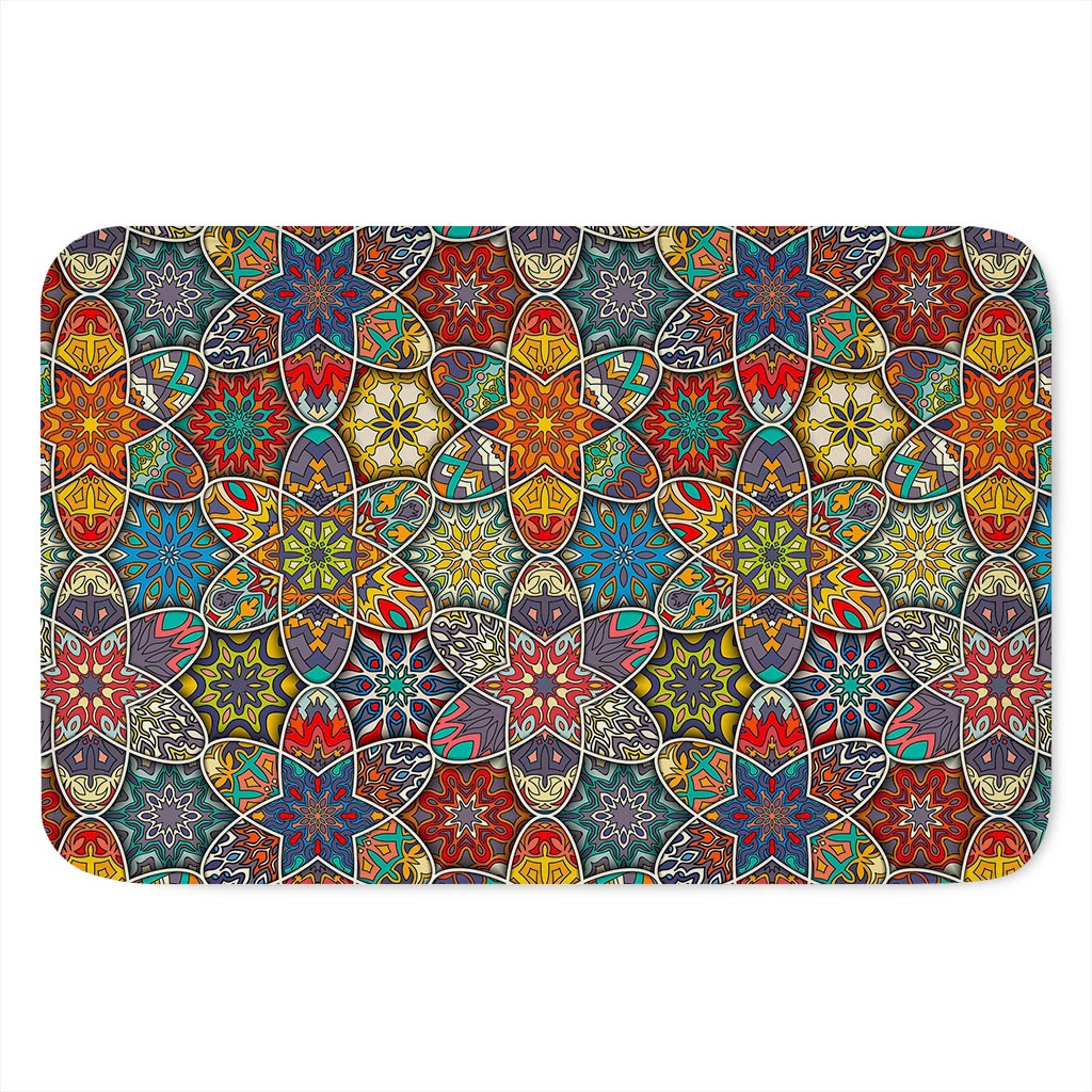 Mandala Star Bohemian Pattern Print Indoor Door Mat