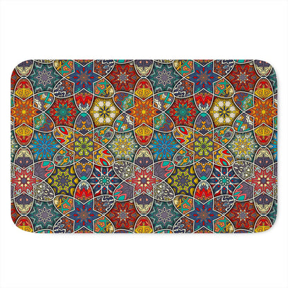 Mandala Star Bohemian Pattern Print Indoor Door Mat