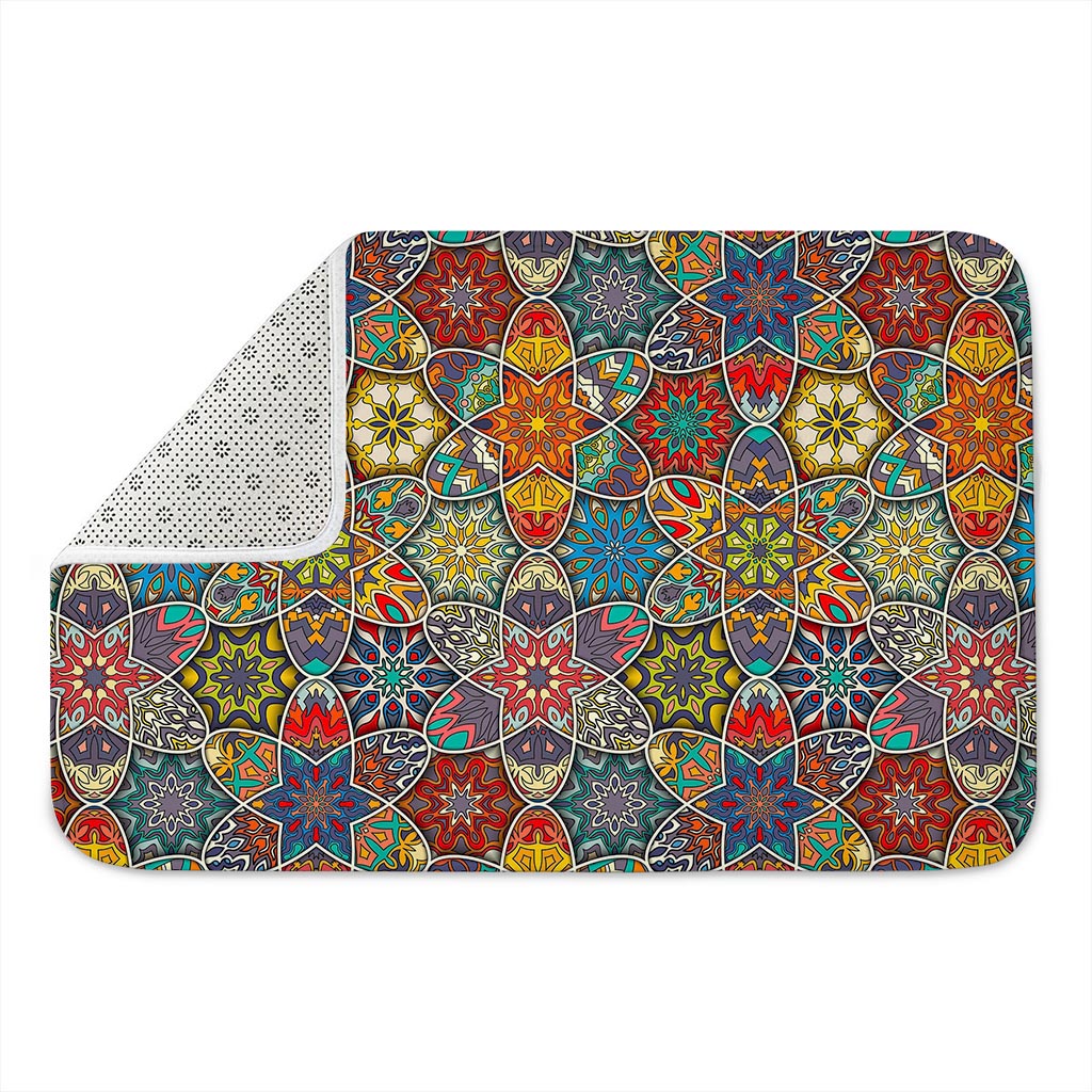 Mandala Star Bohemian Pattern Print Indoor Door Mat