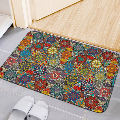 Mandala Star Bohemian Pattern Print Indoor Door Mat