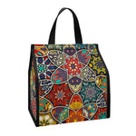 Mandala Star Bohemian Pattern Print Insulated Lunch Tote