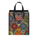 Mandala Star Bohemian Pattern Print Insulated Lunch Tote