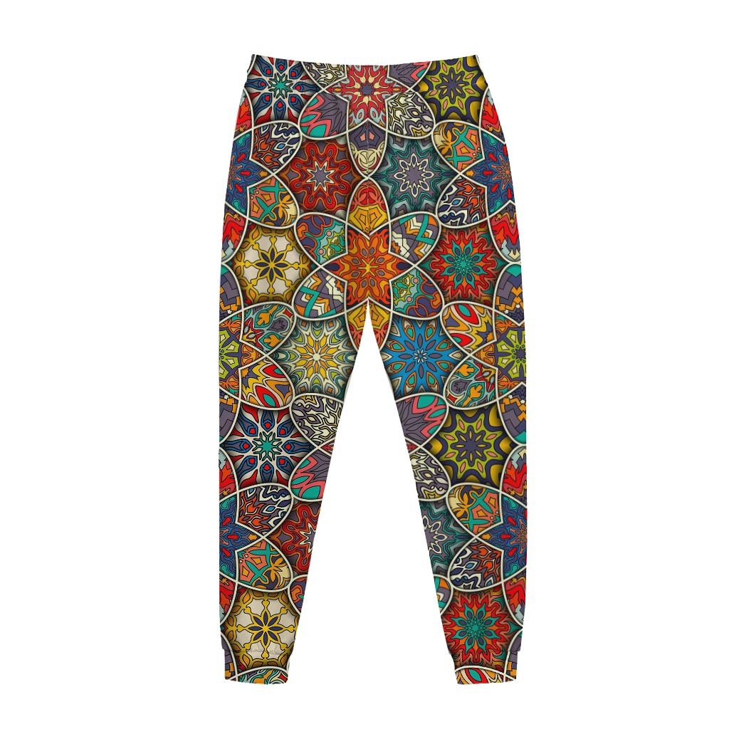 Mandala Star Bohemian Pattern Print Jogger Pants