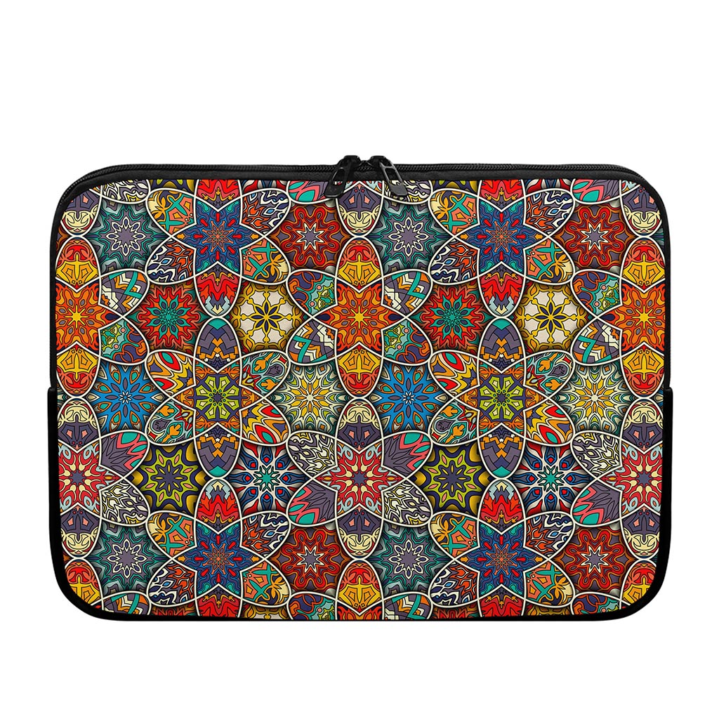 Mandala Star Bohemian Pattern Print Laptop Sleeve