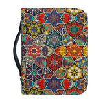 Mandala Star Bohemian Pattern Print Leather Bible Cover