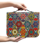 Mandala Star Bohemian Pattern Print Leather Bible Cover