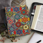 Mandala Star Bohemian Pattern Print Leather Bible Cover