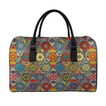 Mandala Star Bohemian Pattern Print Leather Duffle Bag