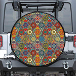 Mandala Star Bohemian Pattern Print Leather Spare Tire Cover