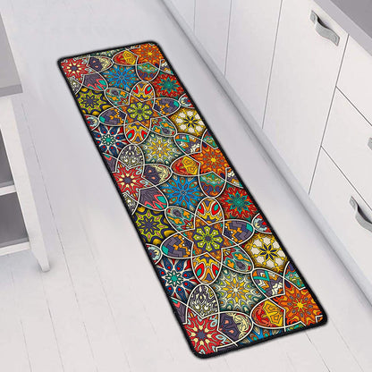 Mandala Star Bohemian Pattern Print Long Kitchen Mat