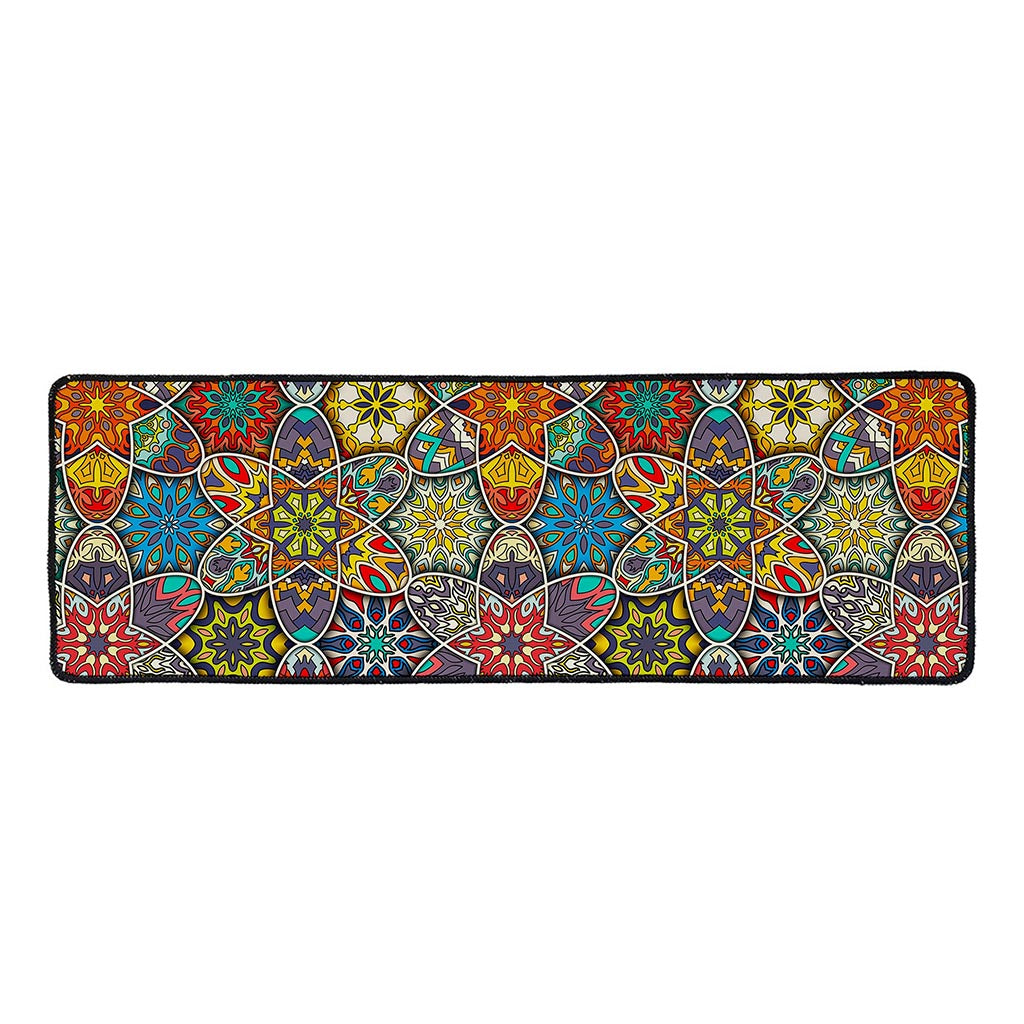 Mandala Star Bohemian Pattern Print Long Kitchen Mat
