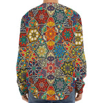 Mandala Star Bohemian Pattern Print Long Sleeve Baseball Jersey
