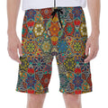 Mandala Star Bohemian Pattern Print Men's Beach Shorts