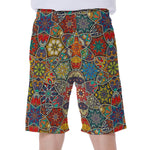Mandala Star Bohemian Pattern Print Men's Beach Shorts