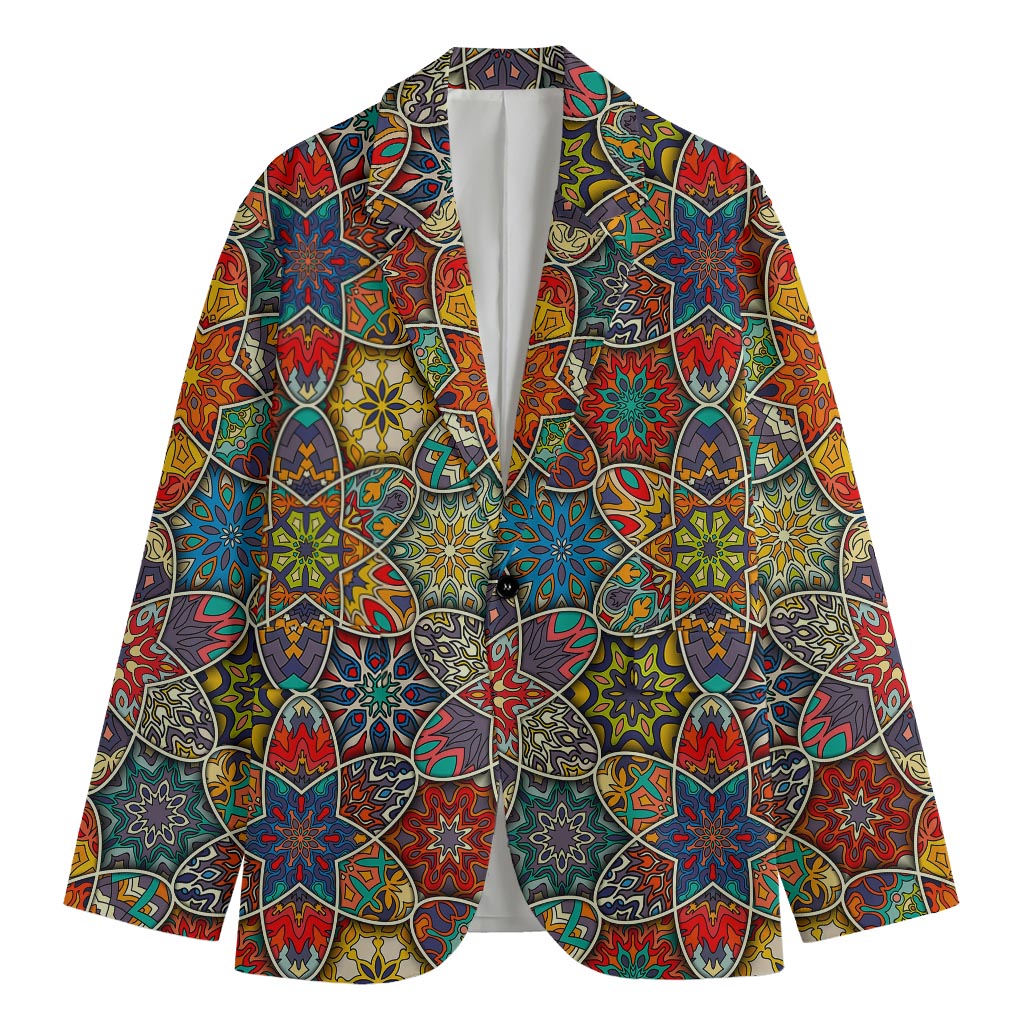 Mandala Star Bohemian Pattern Print Men's Blazer