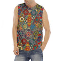 Mandala Star Bohemian Pattern Print Men's Fitness Tank Top