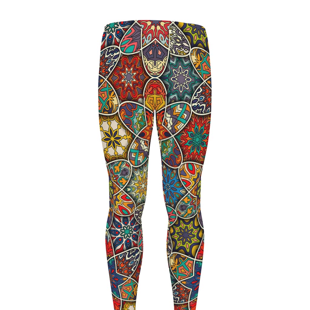 Mandala Star Bohemian Pattern Print Men's leggings