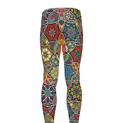 Mandala Star Bohemian Pattern Print Men's leggings