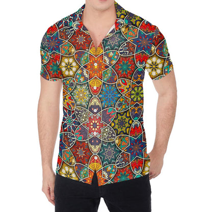 Mandala Star Bohemian Pattern Print Men's Shirt