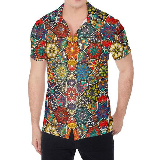 Mandala Star Bohemian Pattern Print Men's Shirt