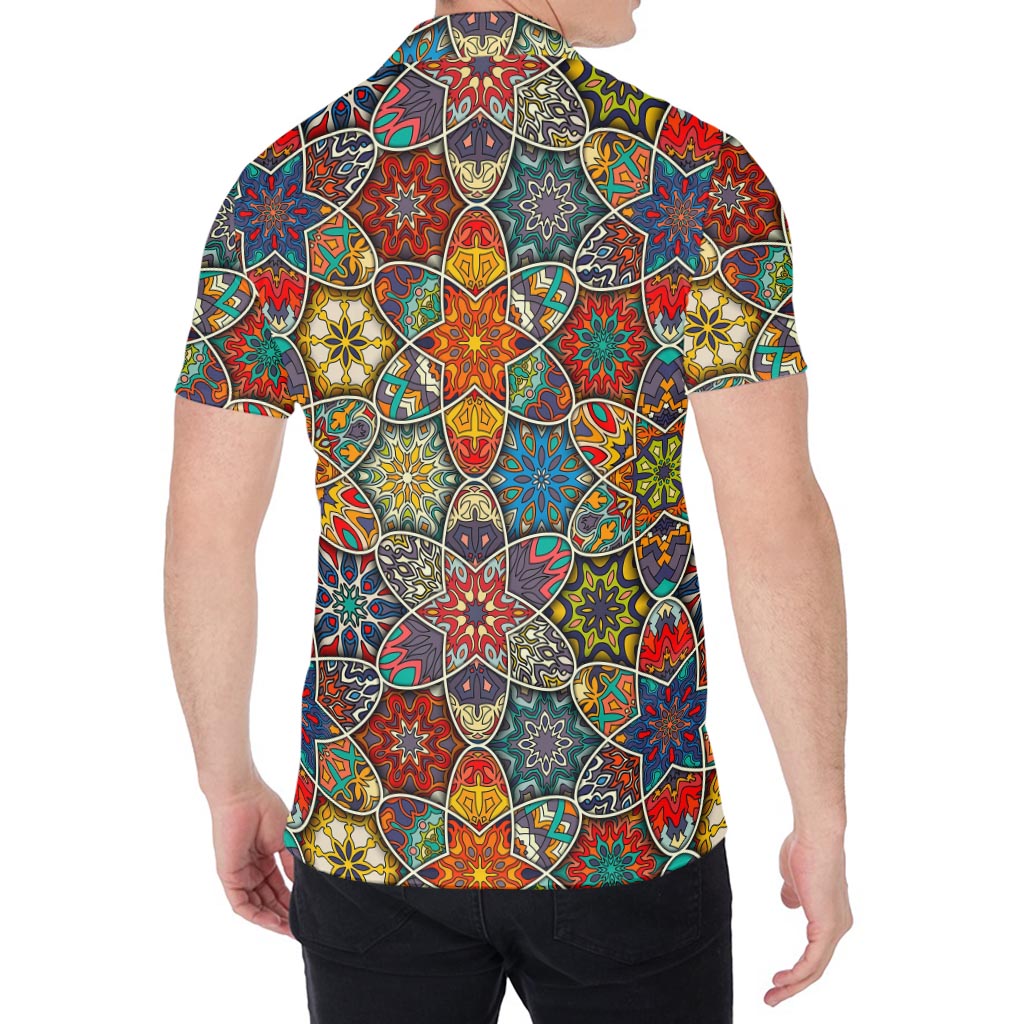 Mandala Star Bohemian Pattern Print Men's Shirt