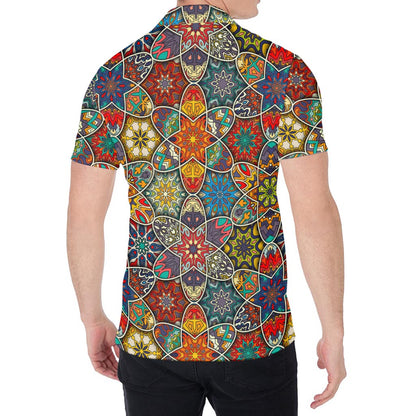 Mandala Star Bohemian Pattern Print Men's Shirt