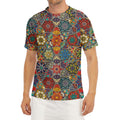 Mandala Star Bohemian Pattern Print Men's Short Sleeve Rash Guard