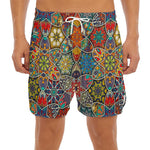 Mandala Star Bohemian Pattern Print Men's Split Running Shorts