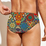 Mandala Star Bohemian Pattern Print Men's Swim Briefs