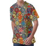 Mandala Star Bohemian Pattern Print Men's Velvet T-Shirt