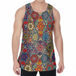 Mandala Star Bohemian Pattern Print Men's Velvet Tank Top