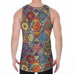 Mandala Star Bohemian Pattern Print Men's Velvet Tank Top